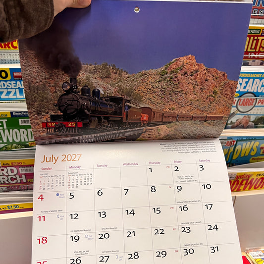 Australian Steam Trains 2027 Wall Calendar