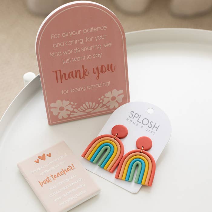 Teacher Thank You Verse by Splosh with other teacher gifts