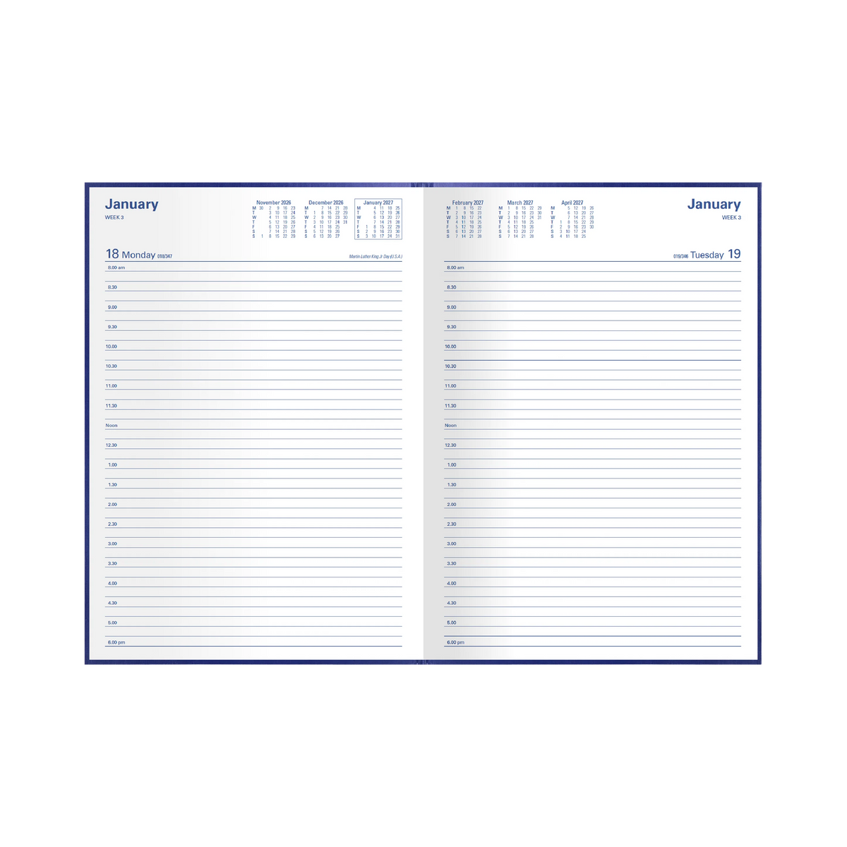 Collins Kingsgrove Diary 2027 A4 Day to a Page - 2 Colours