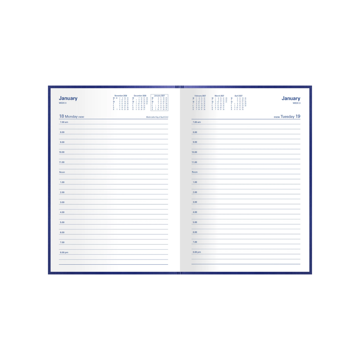 Collins Kingsgrove Diary 2027 A5 Day to a Page - 2 Colours