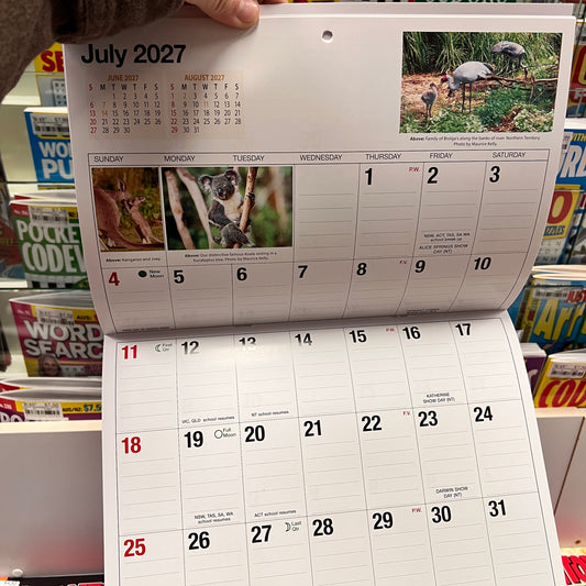 Aussie Organiser 2027 Wall Calendar