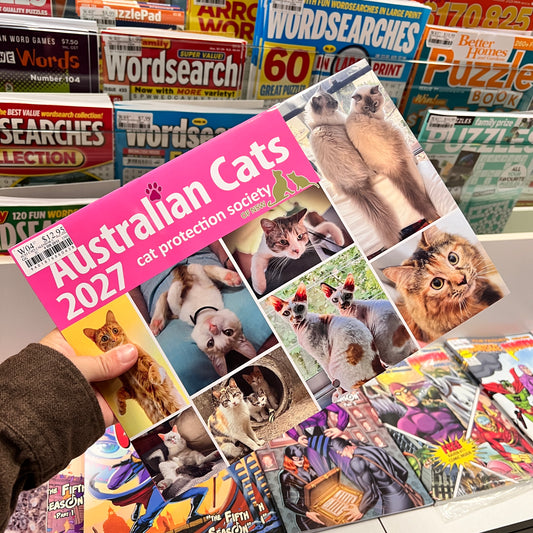 the 2027 Australian Cats Cat Protection Society calendar