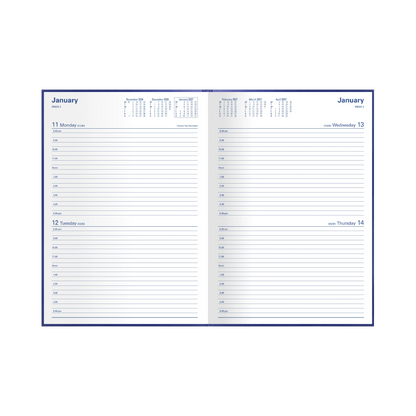 Collins Kingsgrove Diary 2027 A4 2 Days to a Page Blue
