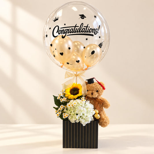 Deluxe Bubble Balloon Gift Box - Flower Edition