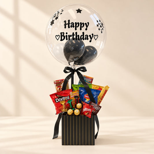 Deluxe Bubble Balloon Gift Box - Snack Edition