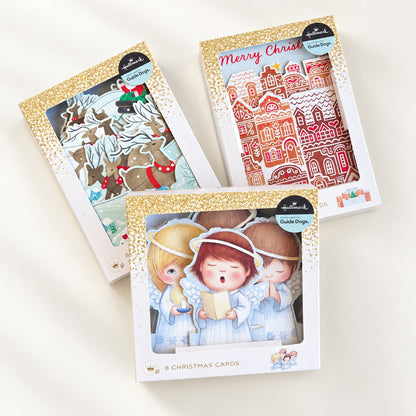 Hallmark Fold-Out Concertina Christmas Cards – 8 Pack