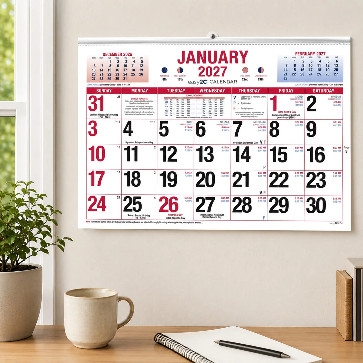 Easy2C Calendar 2027