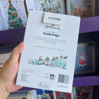 Hallmark Fold-Out Concertina Christmas Cards – 8 Pack