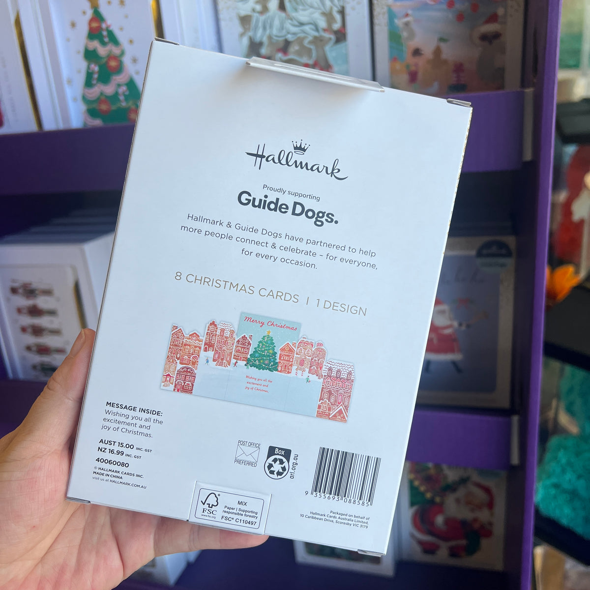 Hallmark Fold-Out Concertina Christmas Cards – 8 Pack