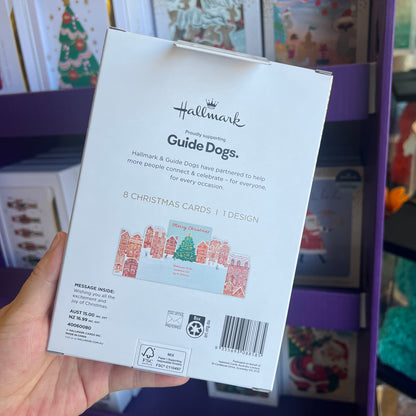 Hallmark Fold-Out Concertina Christmas Cards – 8 Pack
