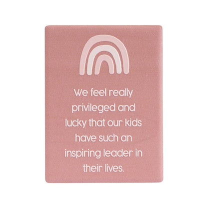 Teacher Leader Ceramic Magnet by Splosh - front with embossed message