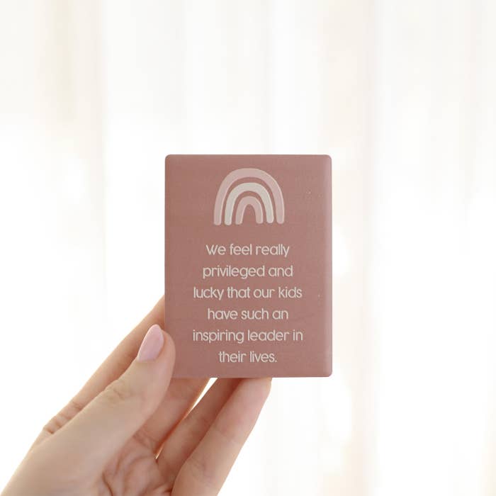 Teacher Leader Ceramic Magnet by Splosh - magnet held in a hand
