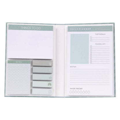 Teacher Best Teacher Sticky Note Set by Splosh - open set with notepad and sticky notes