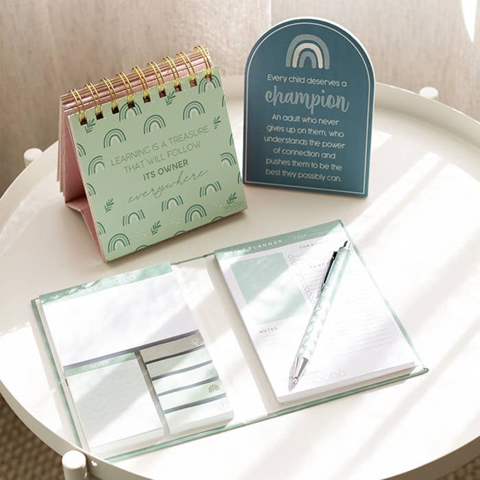 Teacher Best Teacher Sticky Note Set by Splosh with coordinating teacher gifts