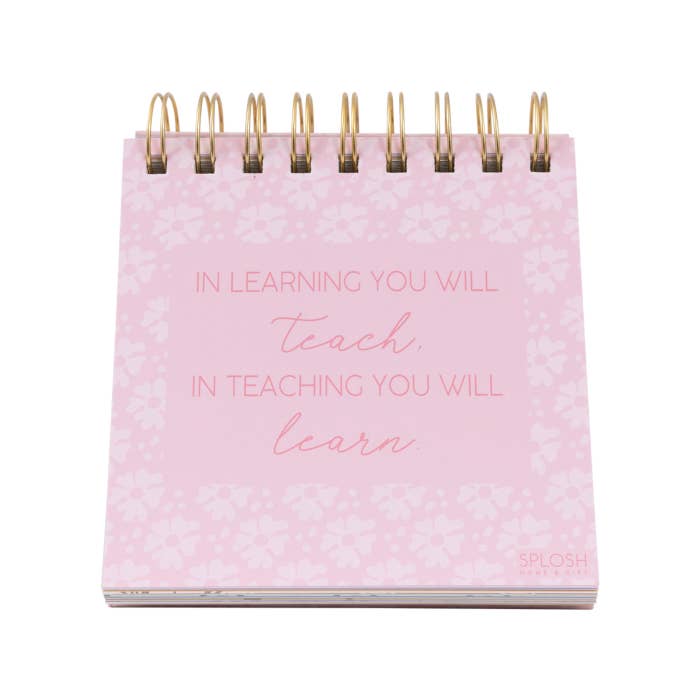 Teacher Affirmation Flip Book by Splosh showing a pink affirmation page