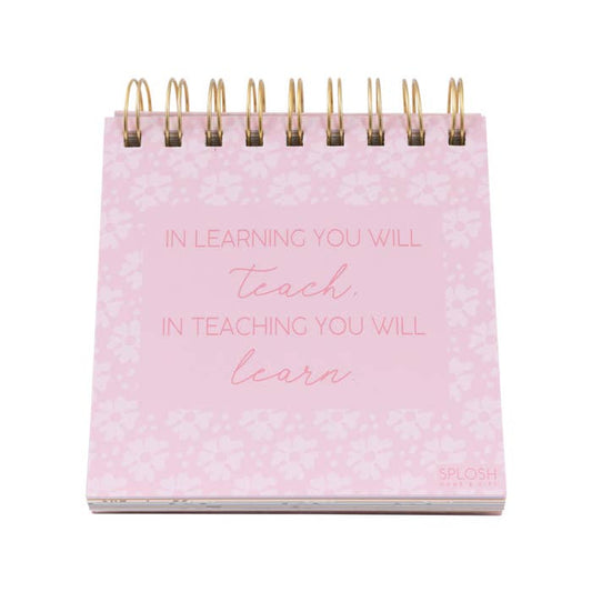 Teacher Affirmation Flip Book by Splosh showing a pink affirmation page