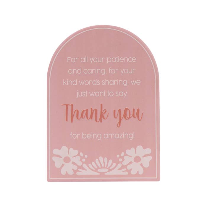Teacher Thank You Verse by Splosh - front with appreciation message