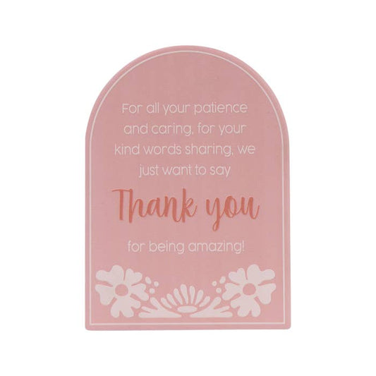 Teacher Thank You Verse by Splosh - front with appreciation message