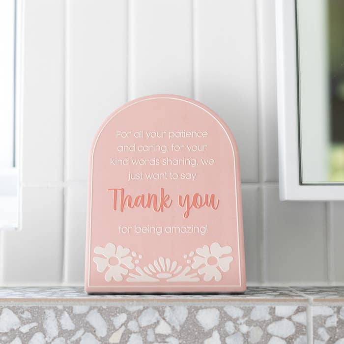 Teacher Thank You Verse by Splosh displayed in natural light