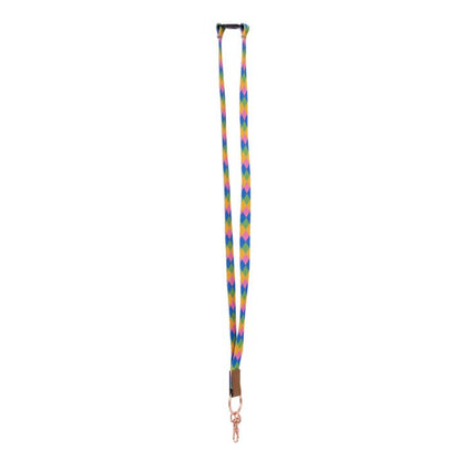 Teacher Diamond Fabric Lanyard by Splosh showing the full lanyard and clip