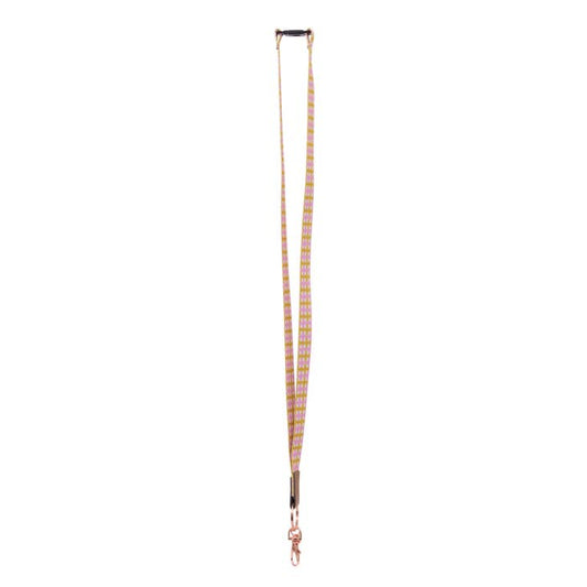 Teacher Plaid Fabric Lanyard by Splosh showing the full lanyard and clip