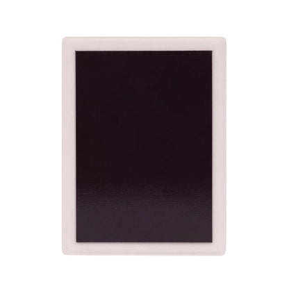 Reverse of a Splosh ceramic magnet showing the magnetic backing