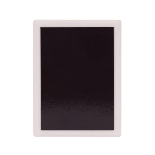 Reverse of a Splosh ceramic magnet showing the magnetic backing