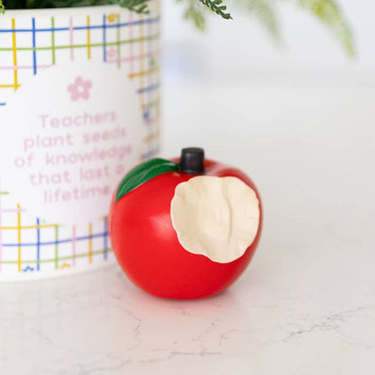 Teacher Apple Stressball by Splosh displayed on a desk