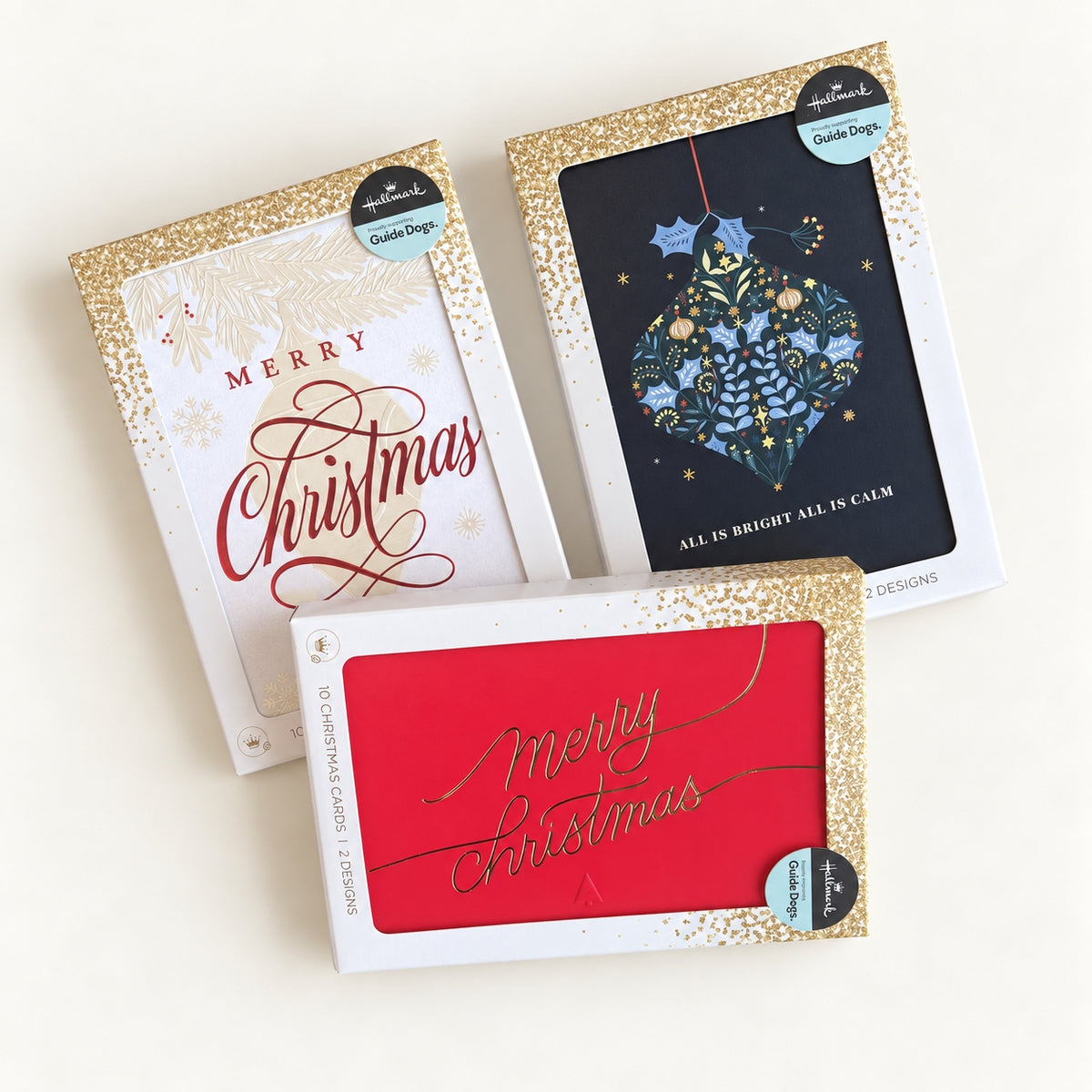 Hallmark Elegant Boxed Christmas Cards – 10 Pack in 2 Designs