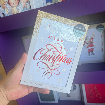 Hallmark Elegant Boxed Christmas Cards – 10 Pack in 2 Designs