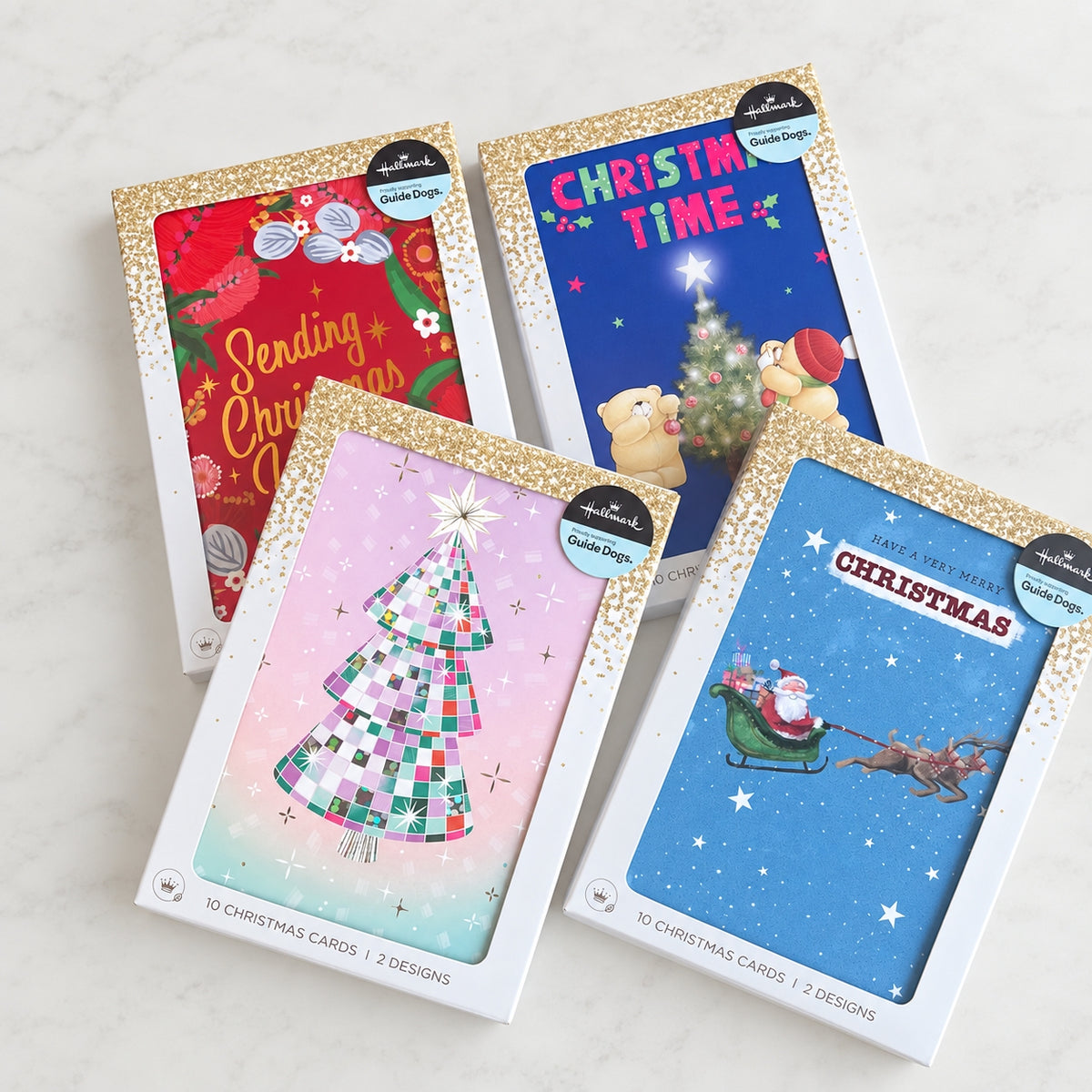 Hallmark Boxed Christmas Cards – 10 Pack in 2 Designs