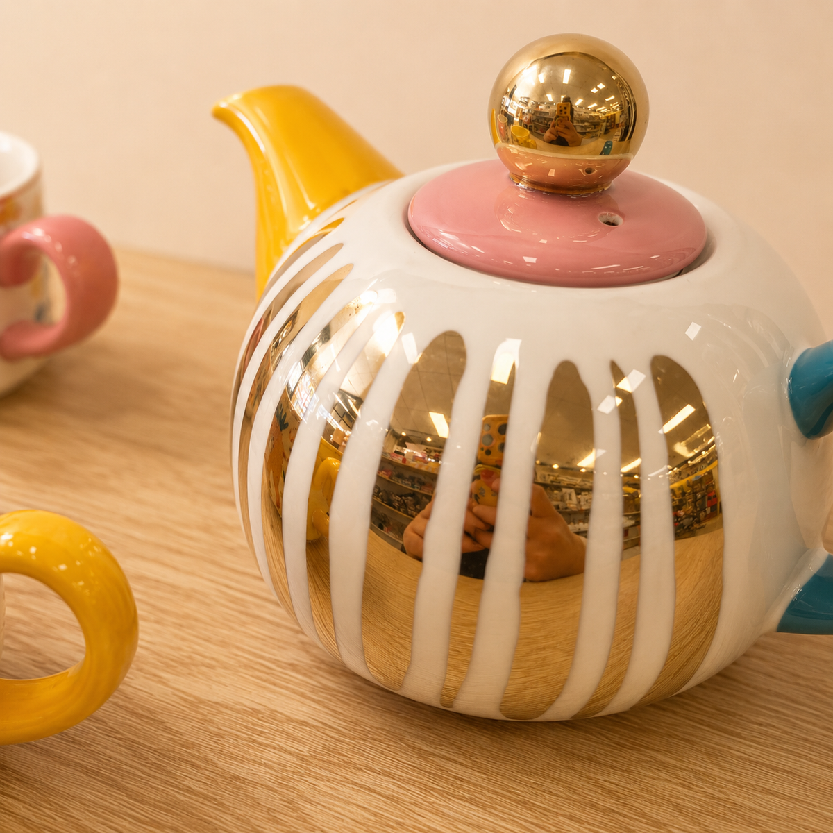 Colourful Ceramic Tea Set for Two