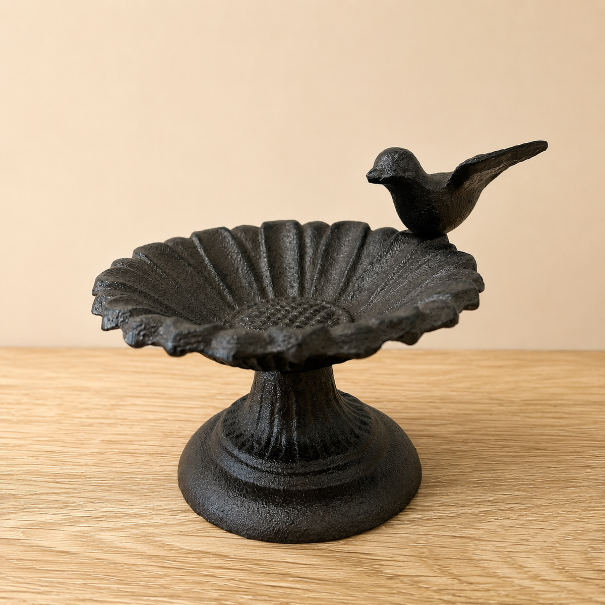 Cast Iron Flower Bird Feeder