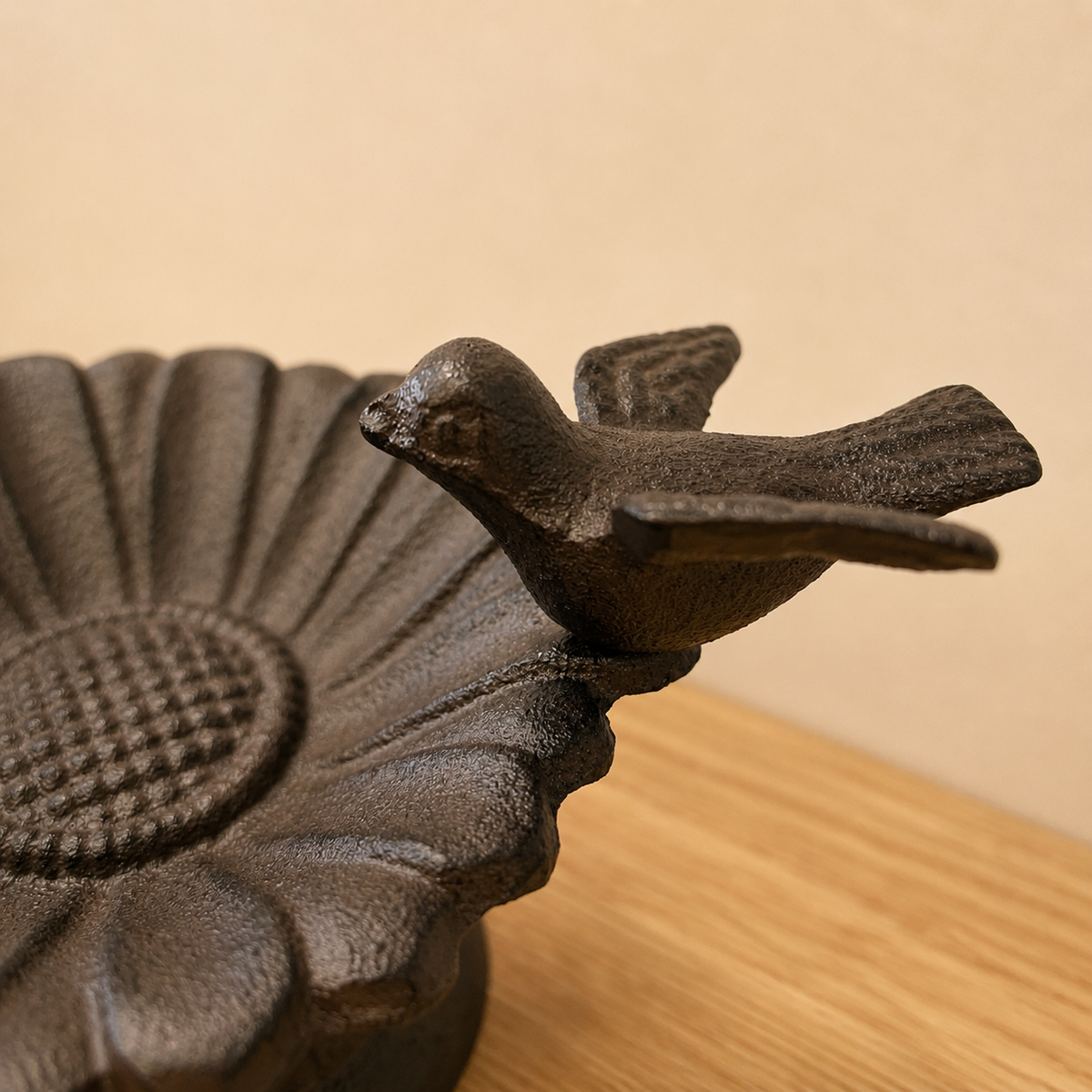 Cast Iron Flower Bird Feeder