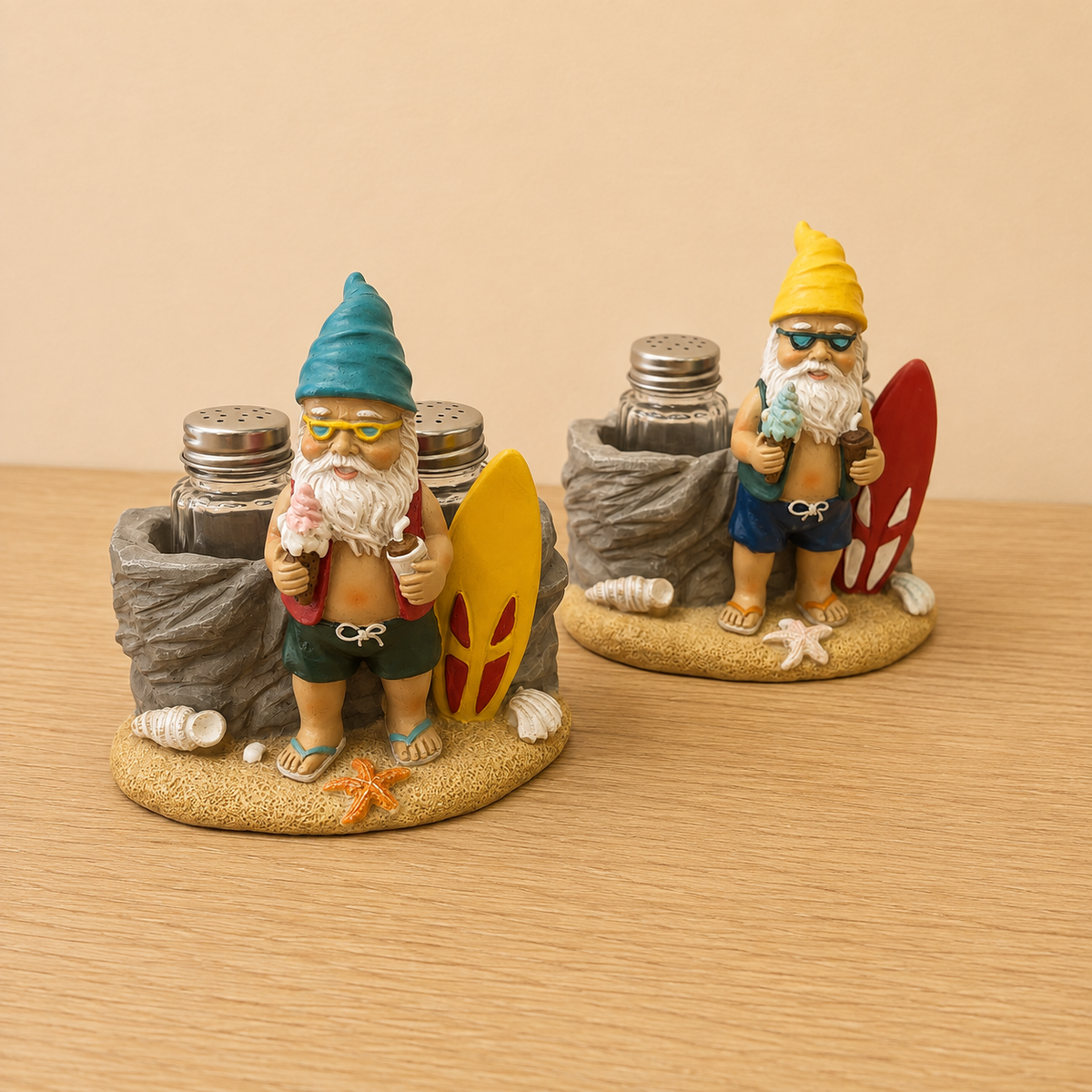 Beach Gnome Salt & Pepper Shaker Set