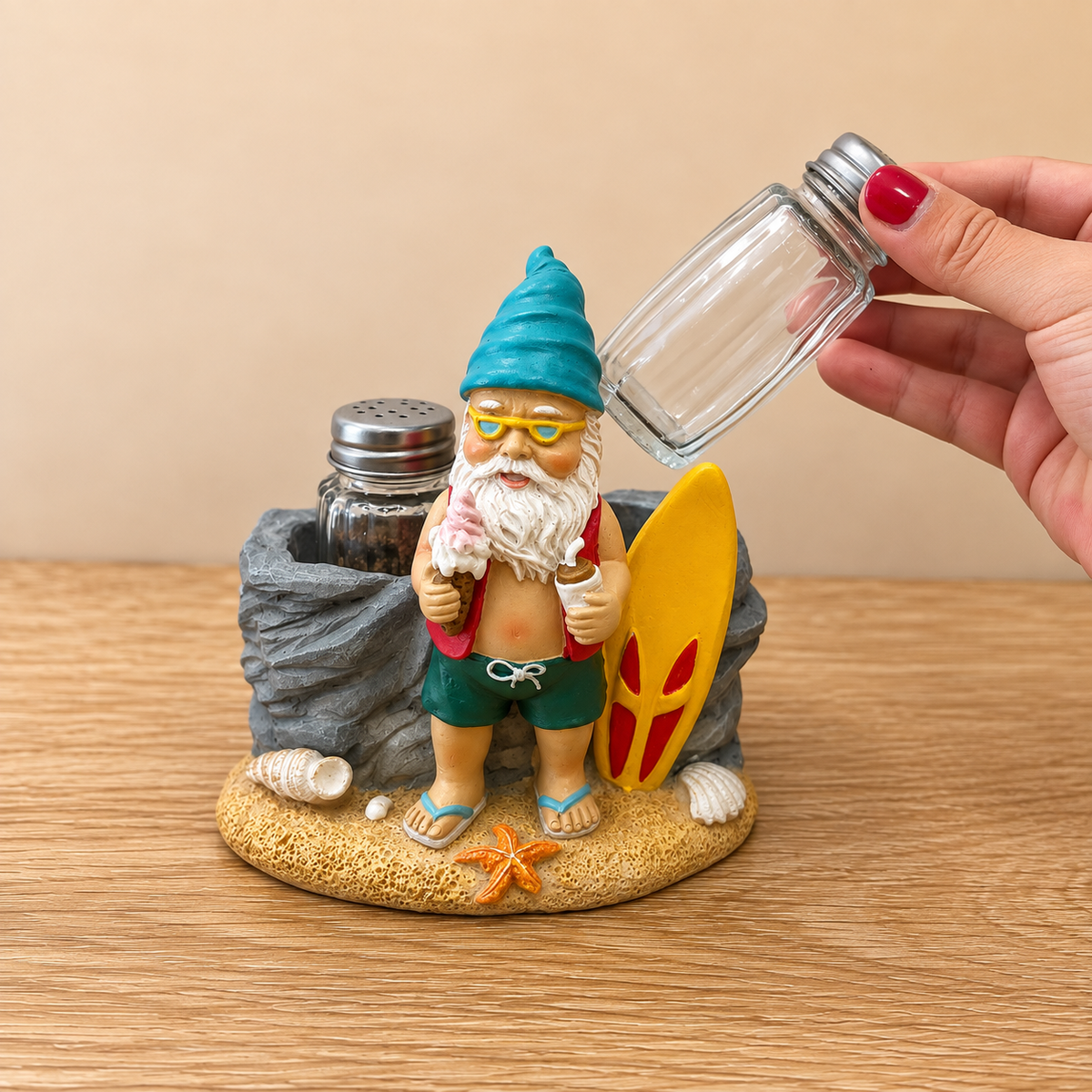 Beach Gnome Salt & Pepper Shaker Set