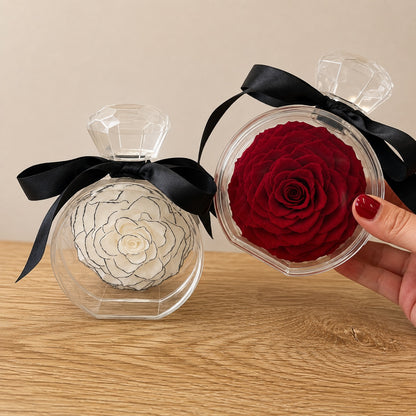 Giant Preserved Rose in Perfume Bottle