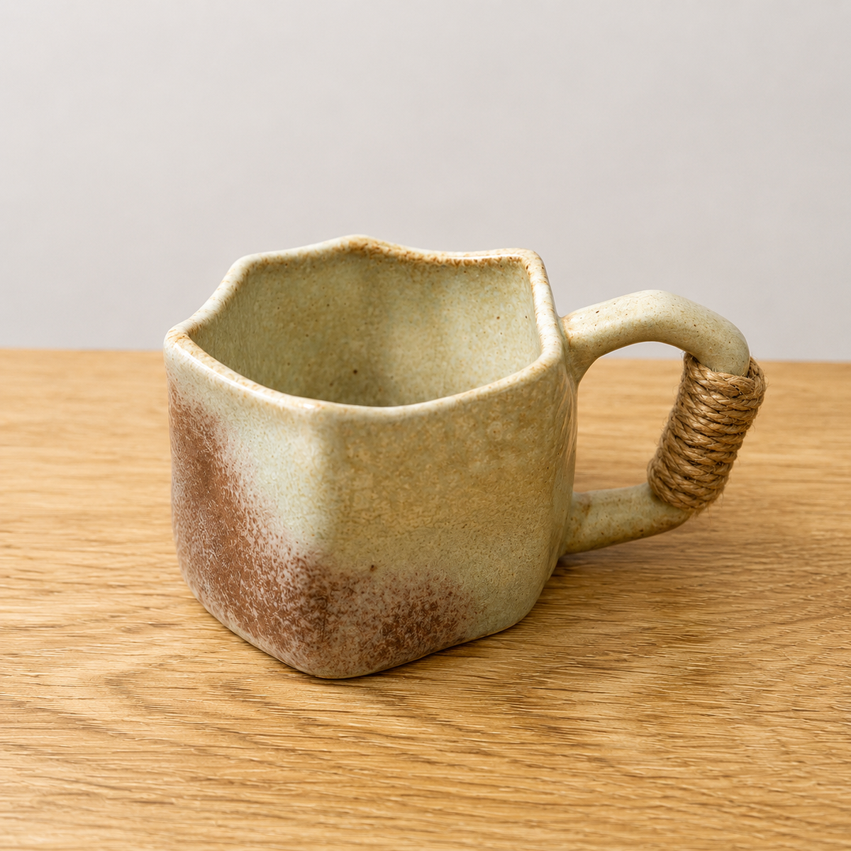 Rustic Square Ceramic Mug