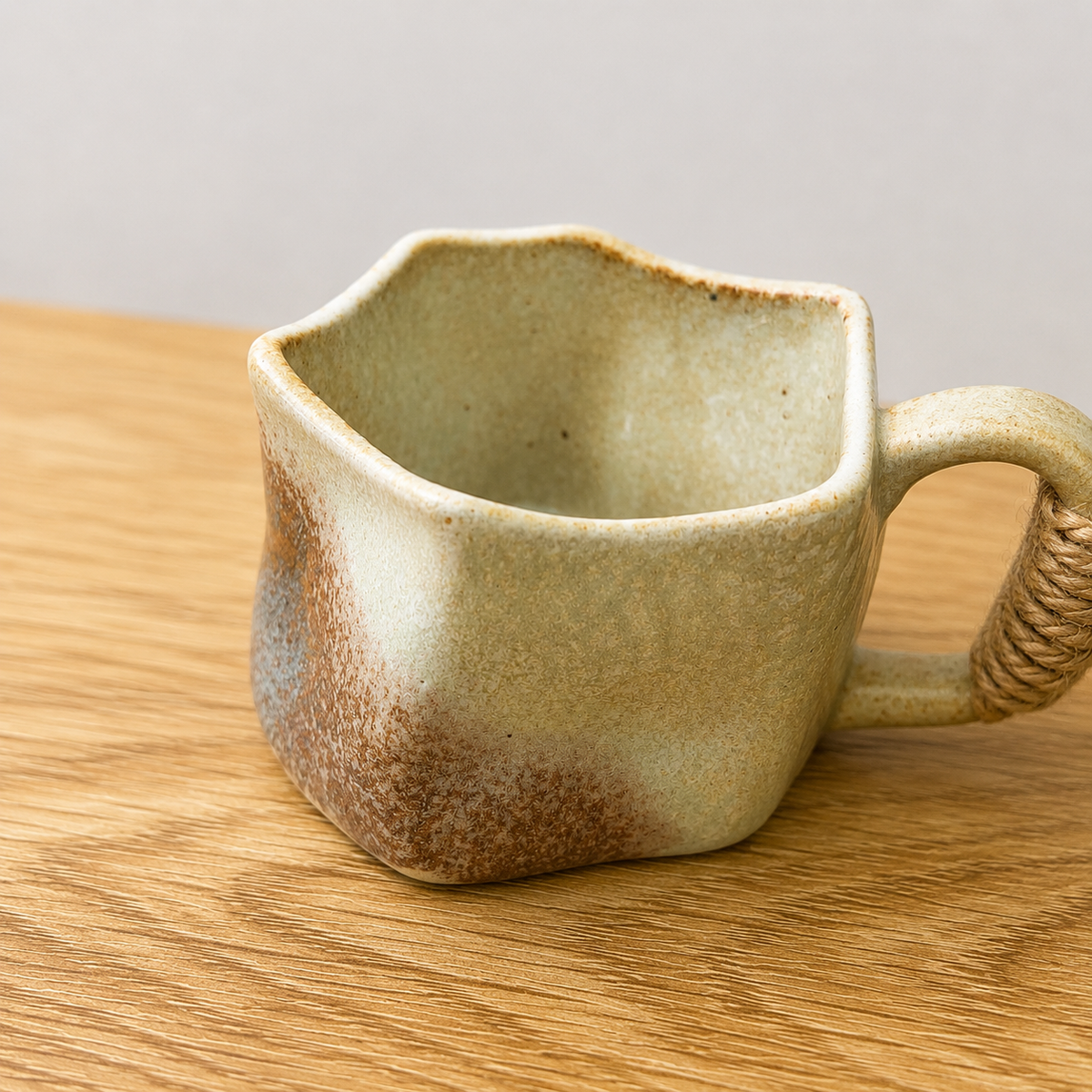 Rustic Square Ceramic Mug
