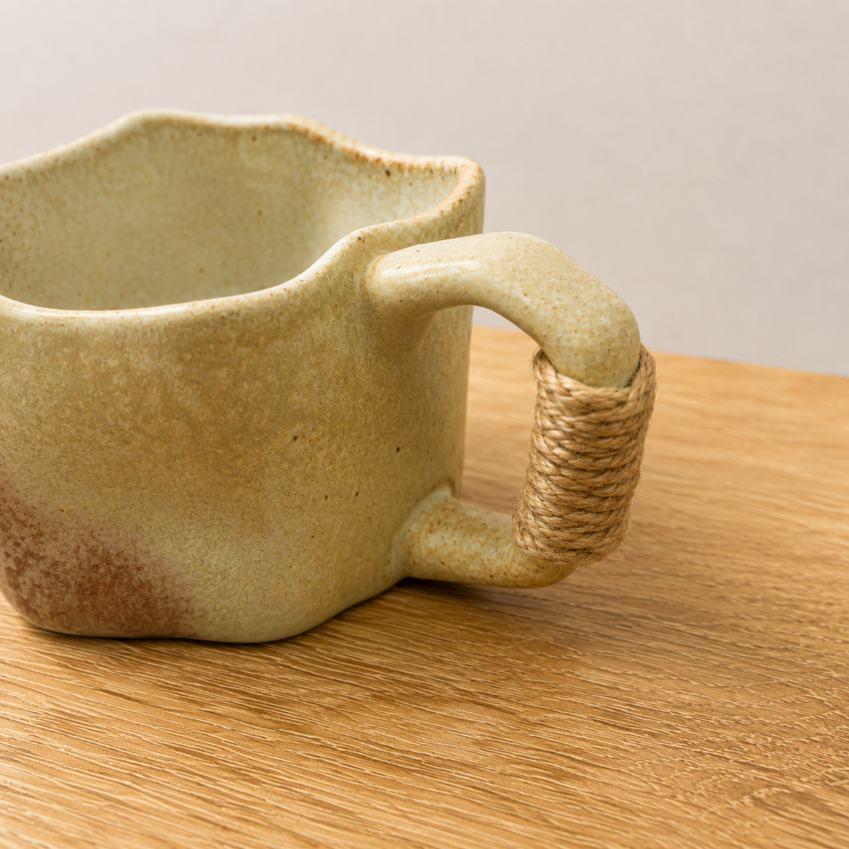 Rustic Square Ceramic Mug