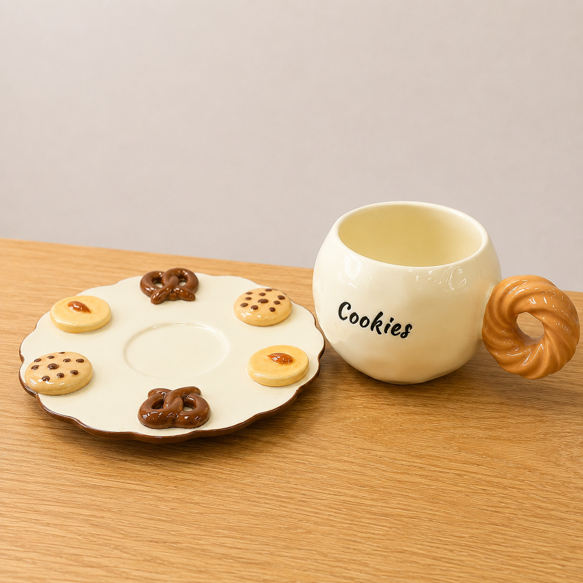 Cookies Mug and Snack Plate Set
