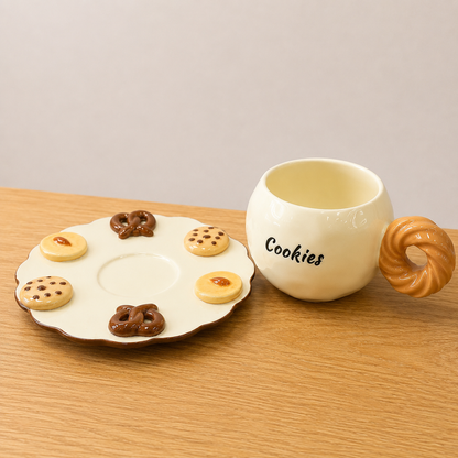 Cookies Mug and Snack Plate Set