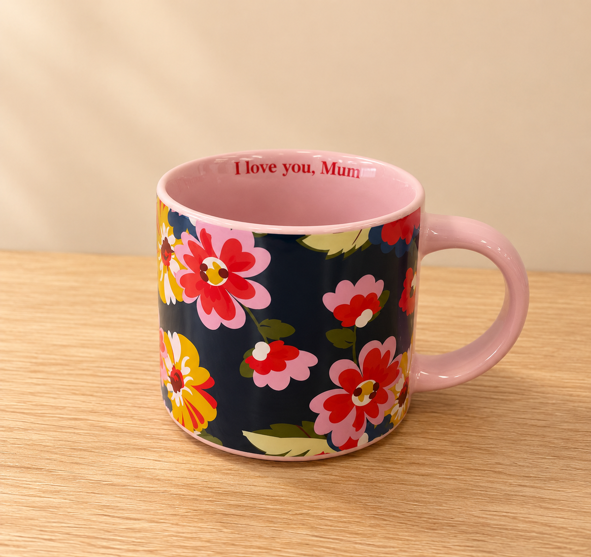 I Love You Mum Floral Mug