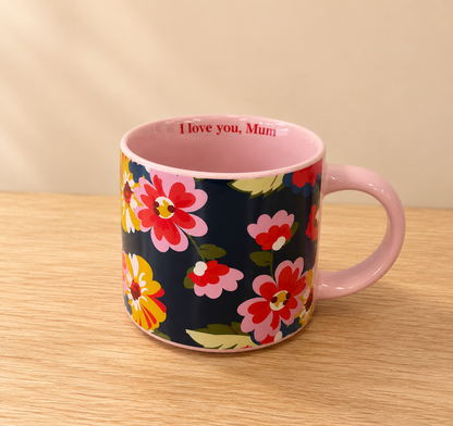 I Love You Mum Floral Mug