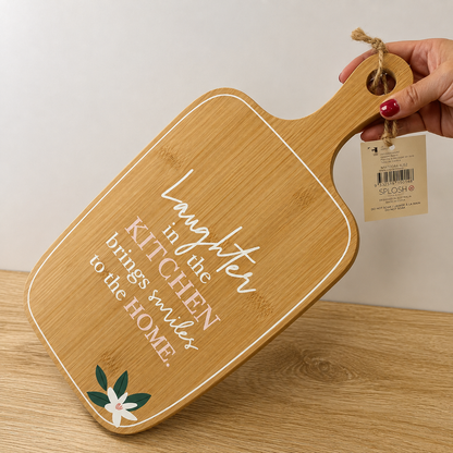 Laughter in the Kitchen Bamboo Serving Board