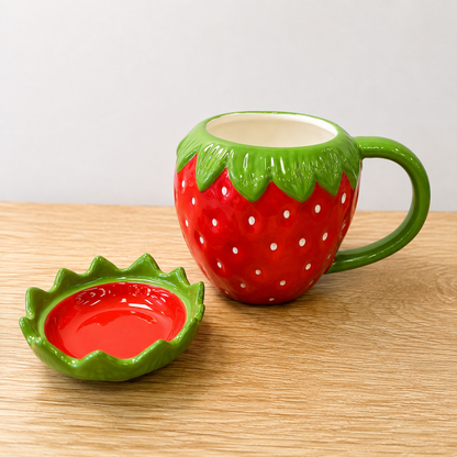 Strawberry Mug and Saucer Set