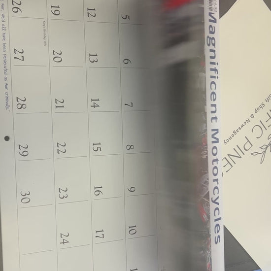 2027 motorbike calendar