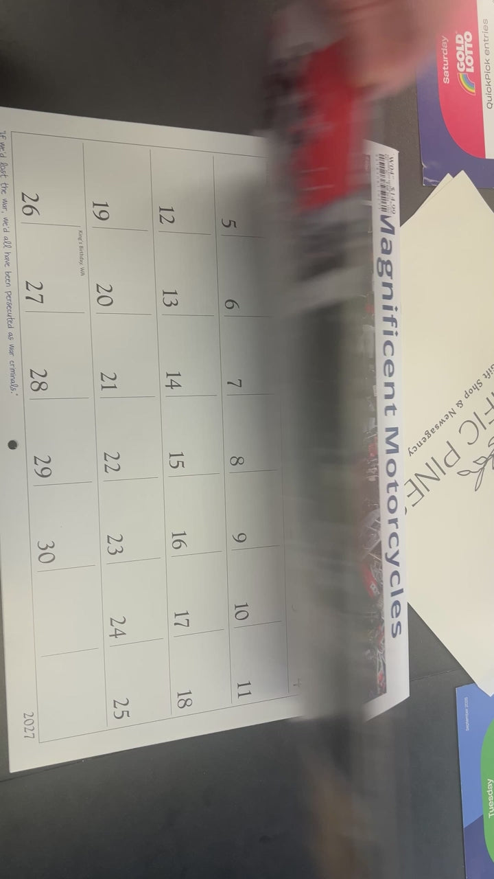 2027 motorbike calendar