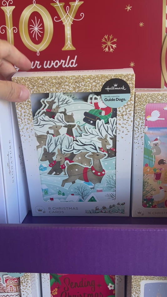 Hallmark Fold-Out Concertina Christmas Cards – 8 Pack