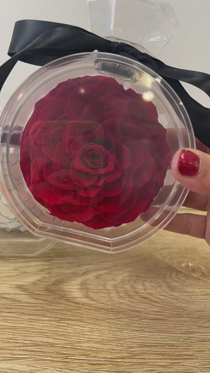 Giant Preserved Rose in Perfume Bottle